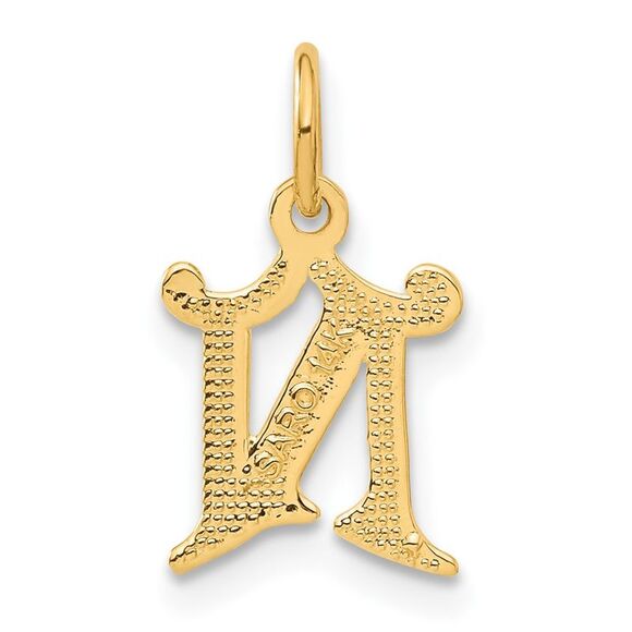 14k Yellow Gold, Isabelle Collection, Mini Letter N Initial Charm - Picture 3 of 5